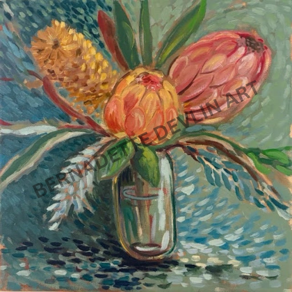 Native florals in jar