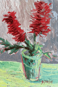 Bottle Brush in Green Glass